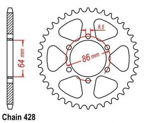Roue chaîne dents - chaîne, 50