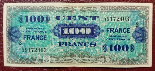 Billet 100 francs verso - 100, france