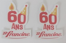 2 autocollants (60 ans Francine)