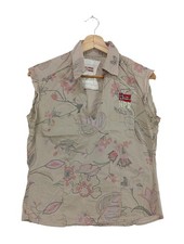 NAPAPIJRI Chemisier Dames Top T EU 38 blanc cassé-rouge-noir style décontracté