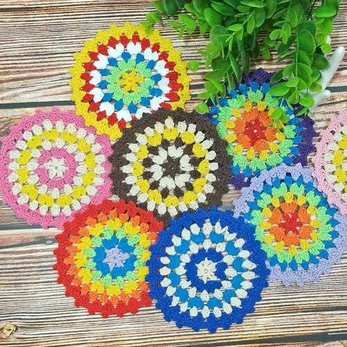 Pcs dessous verre coton - 5, en