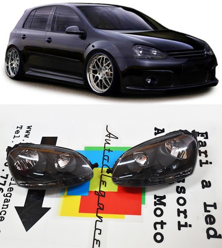 Phares avant noirs golf 5 - avant,