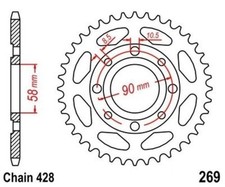 Roue a Chaîne 47 Dents