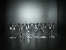 Lot de 6 verres à vin blanc cristal taillé Saint ST Louis modèle Cerdagne