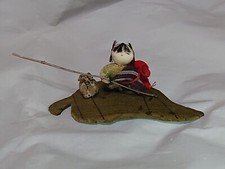 Kimono chirimen leaf - kimono, doll