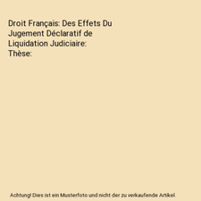 Droit Français: Des Effets Du