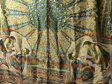 Tapisserie Tissus Tenture Broderie Paon Asiatique Asia  embroidery tapestry Wall