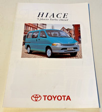 Brochure de Vente  TOYOTA  Hiace Turbo Diesel 9 Places - 12/ 1995 - Bel Etat.