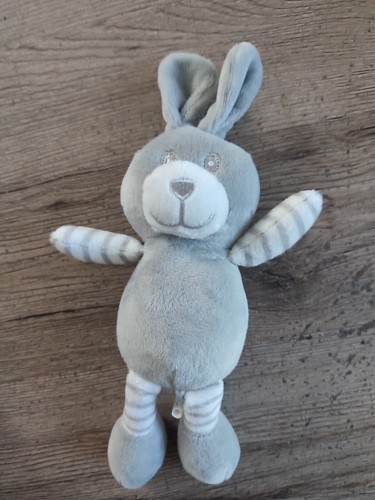 Doudou lapin gris - , blanc