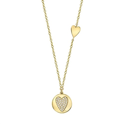 14k jaune diamant - diamant, collier