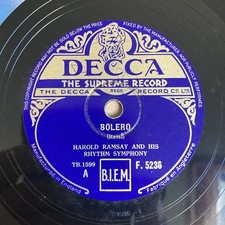 78t Harold Ramsay Rhythm Orch Bolero Ravel F5236
