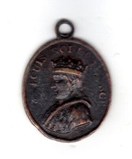 Médaille Medal Saint LOUIS DE FRANCE SAINTE GENEVIEVE 18° SIECLE