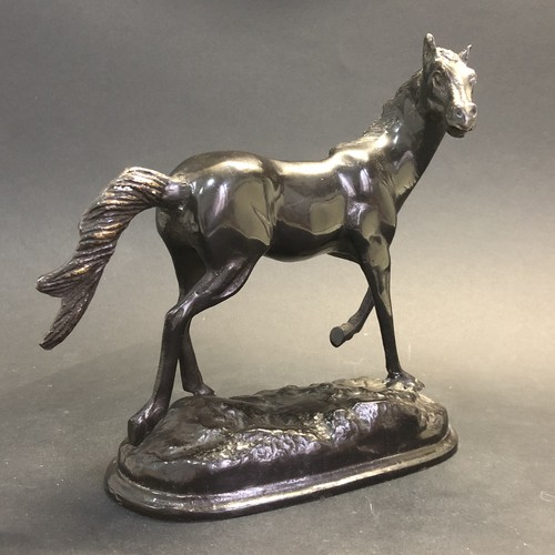 Bronze cheval galop - «,