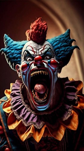 Plaque métal clown horreur - en,