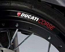 8x Ducati Corse wheel decals jante stickers set 1098 1199 Monster Multistrada...