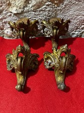 Lot de 4 pieds anciens de