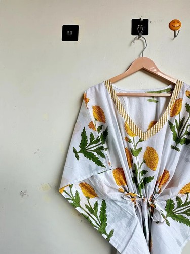 Kaftan long blanc - blanc, coton