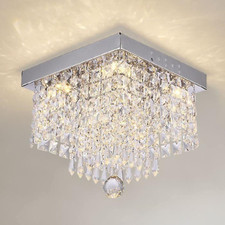 Lustre Cristal Plafonnier LED 20cm Salon Cuisine