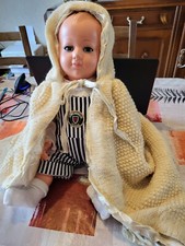 ancien burnous doublé satin pour poupon ou bébé