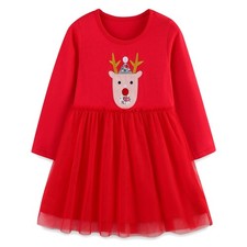 Robe Fille Enfant Noël Manche