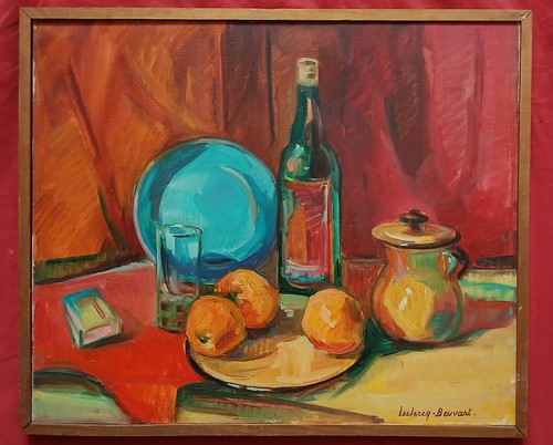 Belle huile e siècle - huile, xx