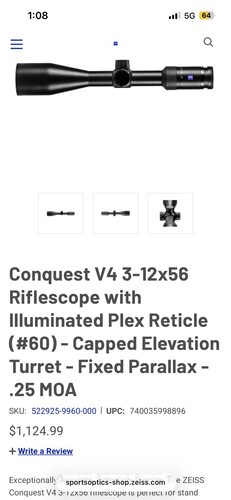 Zeiss conquest 12x56 blk - 3-12x56,