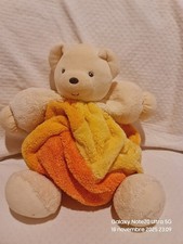 Doudou Peluche ours Patapouf plume Tons Orange  KALOO - ANCIEN MODÈLE-