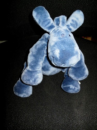 Doudou peluche âne paco bleu - paco,