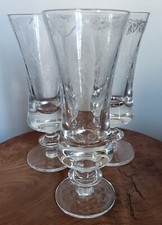 Vintage 60's Lot de 3 belles flûtes à Champagne en cristal Médicis Murano    C83