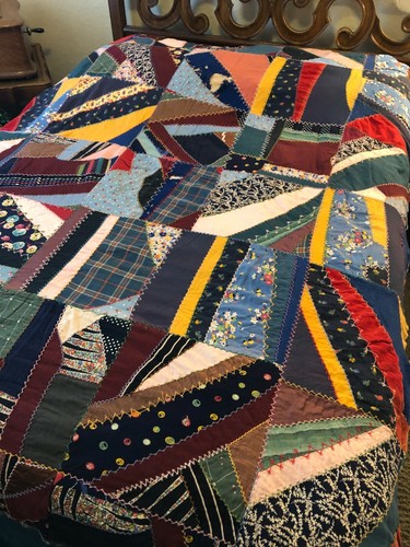 Vintage s crazy - crazy, quilt
