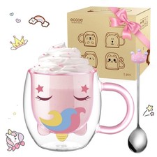 Jolie tasse en verre à double