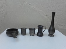 LOT ÉTAINS SOLIFRORE POÊLON PICHET ET TIMBALES