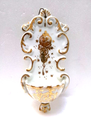 Ancien bénitier porcelaine - ancien, en