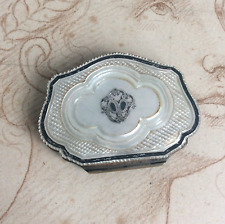 Porte Monnaie Ancien en Nacre Ecusson d'Argent Napoleon III - XIXè