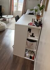 SoBuy FWT17-W 106x57x112cm Table Haute de Bar - Blanche