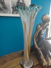 Grand Vase verre d'art de  Murano multicolore Italie vintage