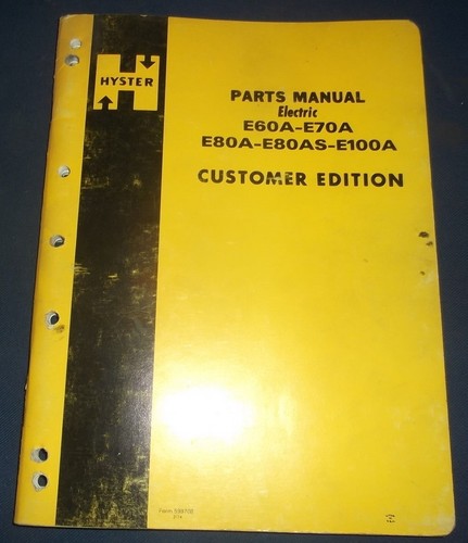 Hyster e60a e70a - hyster, e80as