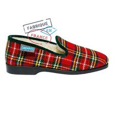 Chaussons Charentaises CALEDONIAN homme - intérieur laine - semelles gomme