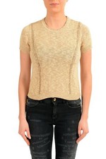 Maison Margiela Women's Beige Short Sleeve Knitted Top Size S M L XL
