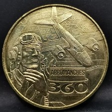 JETON TOURISTIQUE MDP 2008 ARROMANCHES 360 AVIATEUR BOMBARDIER DDAY WW2 / MEDAIL