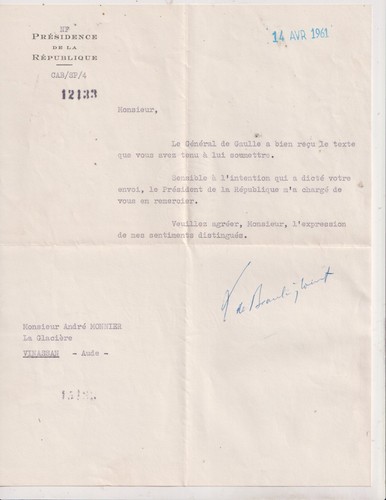 Avril 1961 de - 1961.,