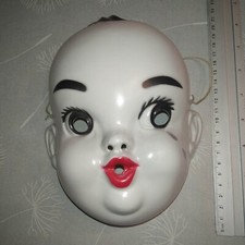 rare MASQUE CESAR ancien carnaval déguisement - poupon enfant procelaine