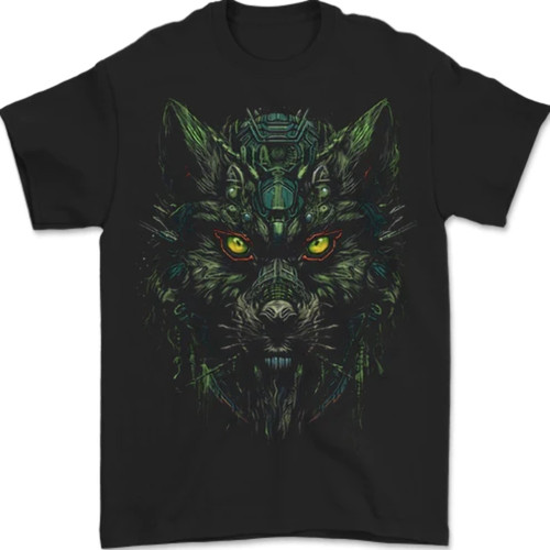 Shirt cyber wolf loup - t-shirt,