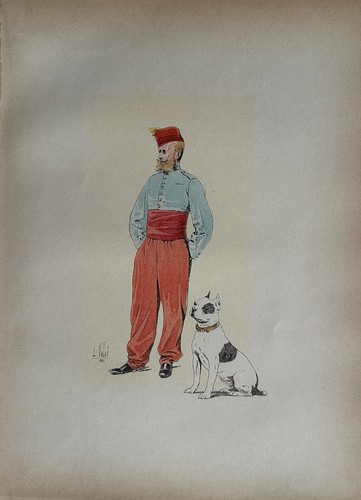 Gravure croquis cavalerie - gravure,