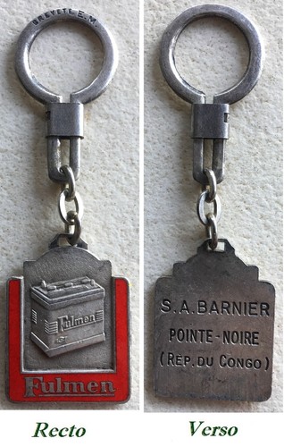 Porte clé métal batterie - métal,
