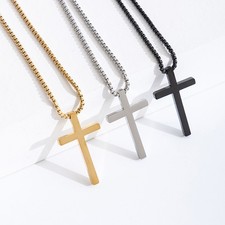 Collier pendentif croix en