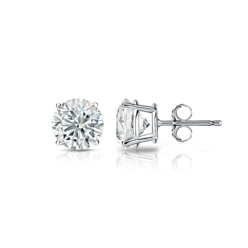 Boucles oreilles or blanc - or,