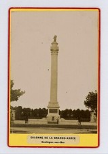 Cabinet Card - BOULOGNE-SUR-MER, Colonne Grande-Armée  Antique Found Photo 1880s