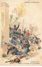 MILITAIRE #SAN46952 ARMEE FRANCAISE CHASSEURS A PIEDS ATTAQUE A LA BAIONNETTE