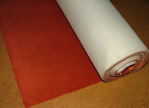 Orange rideau tissu velours - orange,